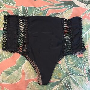 Black High-Waisted Bikini Bottom